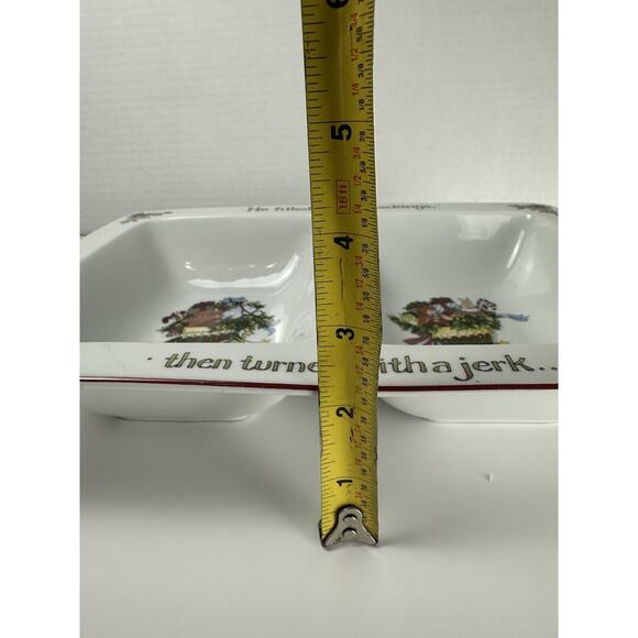 PS Portmeirion Studios Susan Winget "A Christmas Story" Divided Serving Dish - Picture 6 of 8